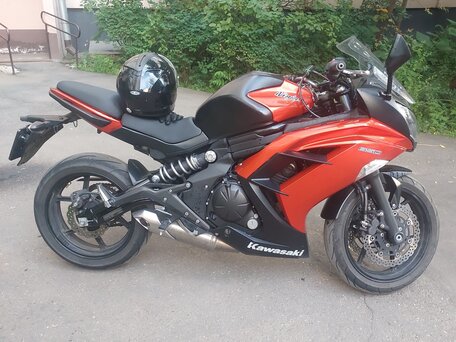 2013 Kawasaki ER-6F (Ninja 650R), оранжевый, 420000 рублей, вид 4