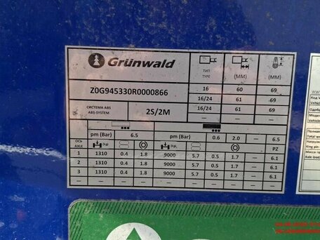 2024 Grunwald Полуприцеп шторный, синий, 2000000 рублей, вид 5
