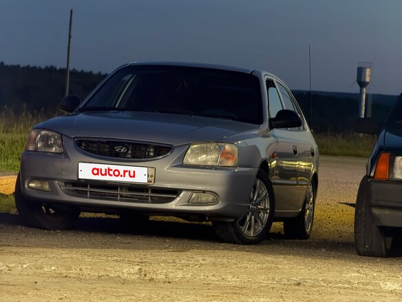 2004 Hyundai Accent ТагАЗ II, серый, 290000 рублей - вид 1