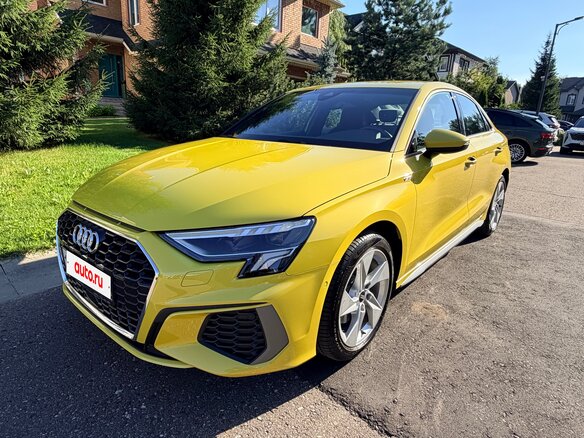 2021 Audi A3 35 TFSI IV (8Y), жёлтый, 3150000 рублей
