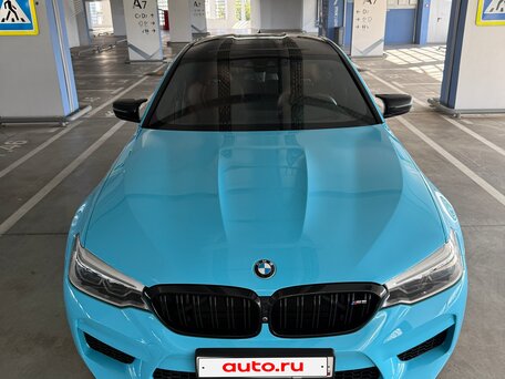 2019 BMW M5 Competition VI (F90), голубой, 9700000 рублей, вид 3