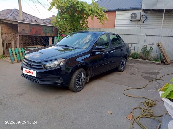 2022 Lada (ВАЗ) Granta I Рестайлинг, чёрный, 615000 рублей - вид 2