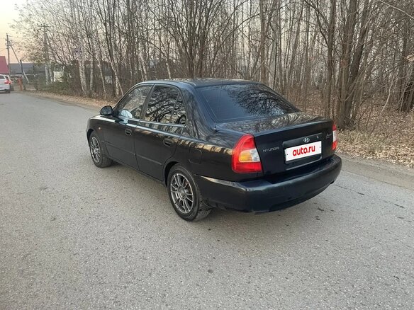 2008 Hyundai Accent ТагАЗ II, чёрный, 360000 рублей - вид 5