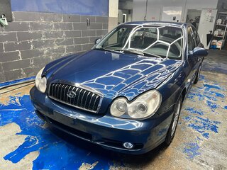 2007 Hyundai Sonata ТагАЗ IV (EF) Рестайлинг, синий, 370000 рублей, вид 4