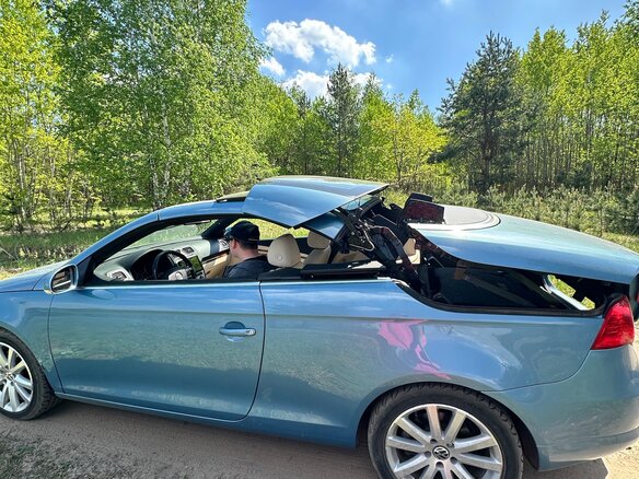 2007 Volkswagen Eos I, синий, 1500000 рублей - вид 12