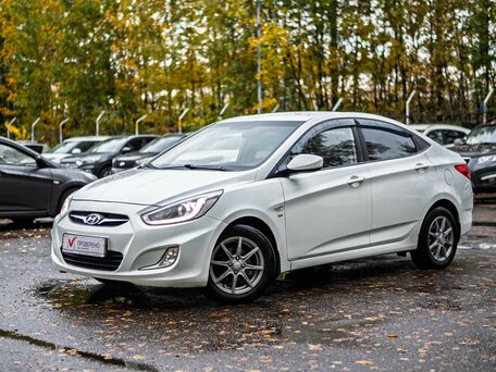2014 Hyundai Solaris I Рестайлинг, белый, 811000 рублей, вид 1