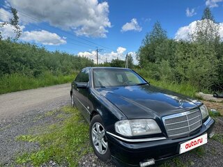 1998 Mercedes-Benz C-Класс 180 I (W202) Рестайлинг, синий, 350000 рублей, вид 2