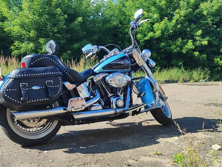 2006 Harley-Davidson Heritage Classic, голубой, 890000 рублей, вид 3