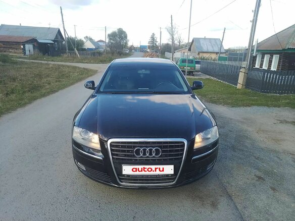 2009 Audi A8 Long II (D3) Рестайлинг 2, чёрный - вид 1