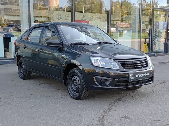 2014 Lada (ВАЗ) Granta, чёрный - вид 2