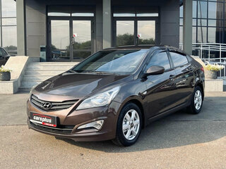 2016 Hyundai Solaris I Рестайлинг, коричневый, 850000 рублей, вид 1
