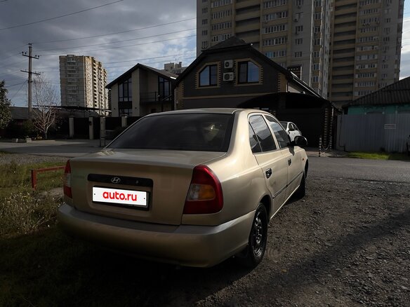 2005 Hyundai Accent ТагАЗ II, бежевый, 355000 рублей - вид 2