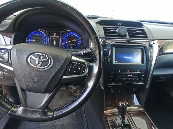 2015 Toyota Camry VII (XV50) Рестайлинг, чёрный, 1750000 рублей - вид 9