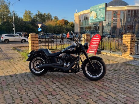 2012 Harley-Davidson Fat Boy, чёрный, 1250000 рублей, вид 2