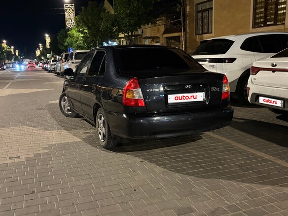 2008 Hyundai Accent ТагАЗ II, чёрный, 330000 рублей - вид 2