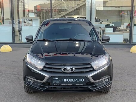 2018 Lada (ВАЗ) Granta I Рестайлинг, чёрный, 445000 рублей, вид 2