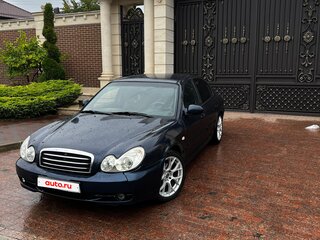 2007 Hyundai Sonata ТагАЗ IV (EF) Рестайлинг, синий, 305000 рублей, вид 4