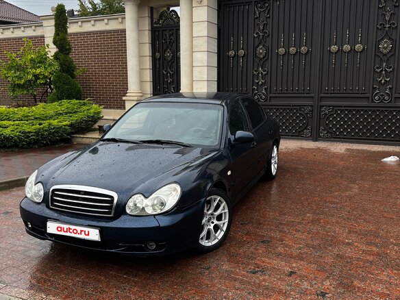 2007 Hyundai Sonata ТагАЗ IV (EF) Рестайлинг, синий - вид 3
