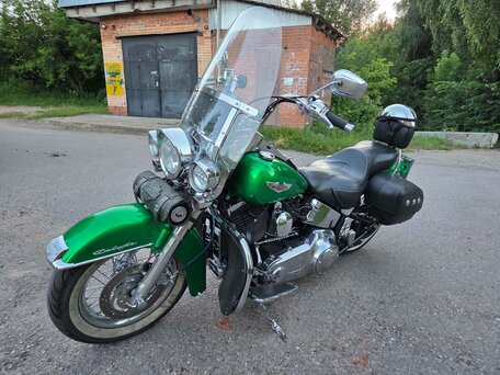 2007 Harley-Davidson Softail Deluxe, зелёный, 785000 рублей, вид 4