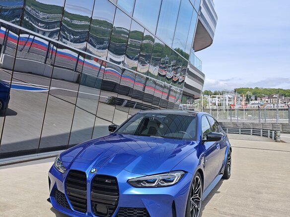 2021 BMW M3 Competition Package VI (G80), синий, 7750000 рублей - вид 2