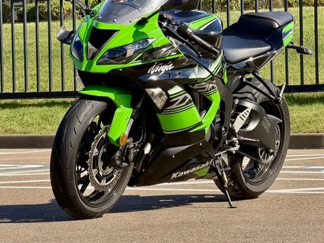 2013 Kawasaki ZX-6R Ninja, зелёный, 530000 рублей, вид 2