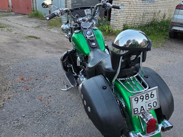 2007 Harley-Davidson Softail Deluxe, зелёный, 785000 рублей - вид 5