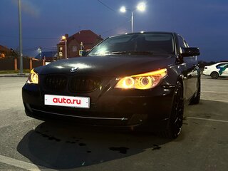 2008 BMW 5 серии 525i V (E60/E61) Рестайлинг, чёрный, 1300000 рублей, вид 2