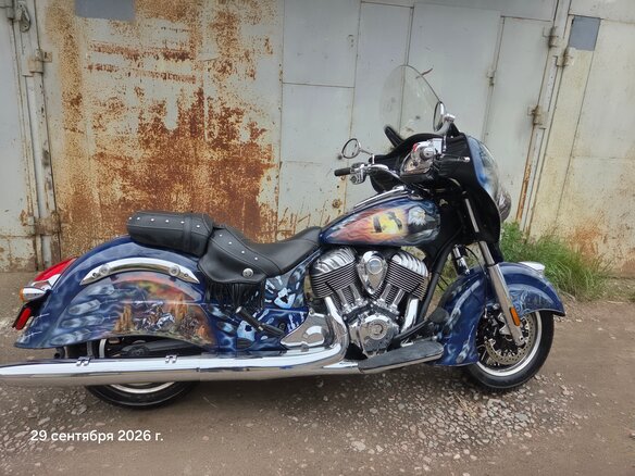 2014 Indian Chieftain, синий, 1200000 рублей - вид 12