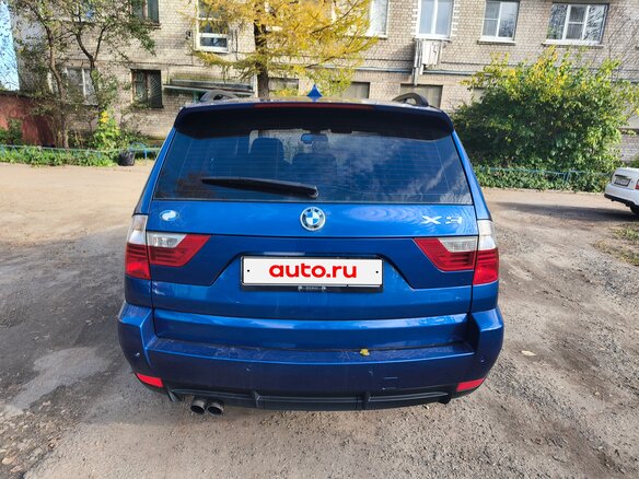 2007 BMW X3 25i I (E83) Рестайлинг, синий, 1200000 рублей - вид 3