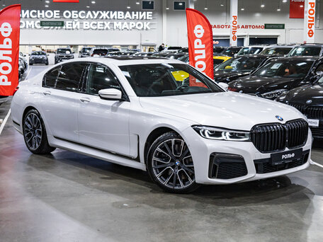 2021 BMW 7 серии 730d xDrive VI (G11/G12) Рестайлинг, белый, 5879700 рублей, вид 4