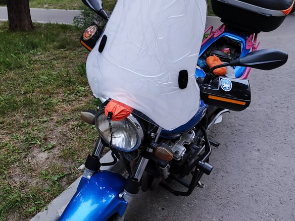 2005 Honda CB 400 Super Four, синий, 410000 рублей - вид 10