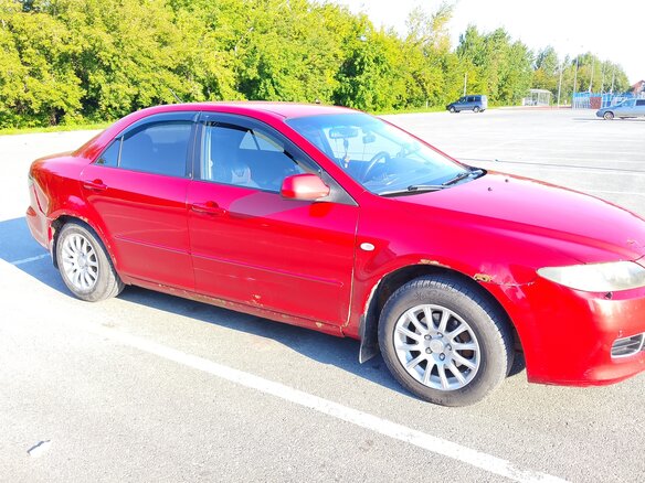 2006 Mazda 6 I (GG) Рестайлинг, красный, 210000 рублей - вид 2