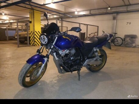 2004 Honda CB 400 Super Four, синий, 350000 рублей, вид 1