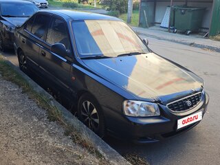 2008 Hyundai Accent ТагАЗ II, чёрный, 185000 рублей, вид 5