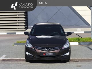 2015 Hyundai Solaris I Рестайлинг, коричневый, 887000 рублей, вид 3
