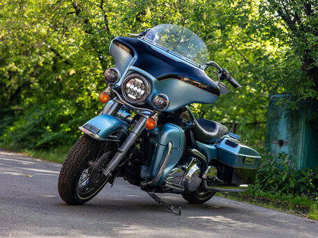 2007 Harley-Davidson Electra Glide, голубой, 750000 рублей, вид 2