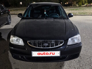 2007 Hyundai Accent ТагАЗ II, чёрный, 400000 рублей, вид 2