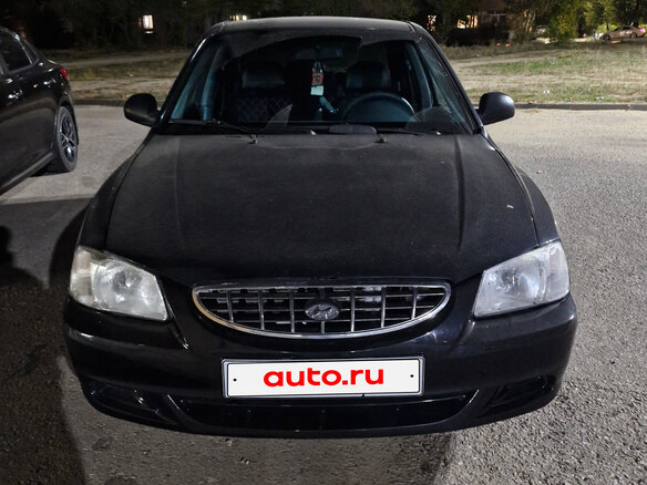 2007 Hyundai Accent ТагАЗ II, чёрный, 400000 рублей - вид 1