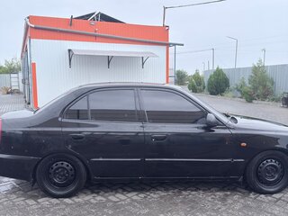 2008 Hyundai Accent ТагАЗ II, чёрный, 350000 рублей, вид 4
