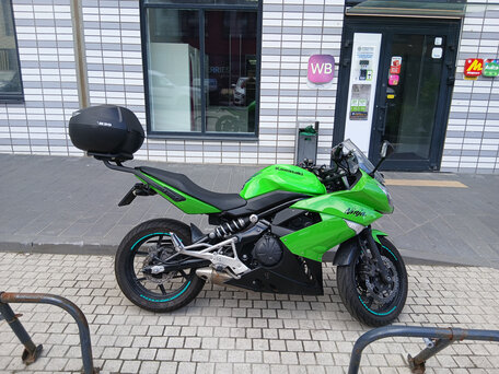 2011 Kawasaki ER-4F (Ninja 400R), зелёный, 380000 рублей, вид 2