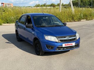 2018 Lada (ВАЗ) Granta I Рестайлинг, синий, 449999 рублей, вид 2