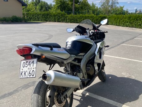 2002 Kawasaki ZX-6R Ninja, серебристый, 550000 рублей, вид 5