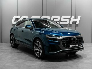 2019 Audi Q8 55 TFSI I (4M), синий, 6950000 рублей, вид 1