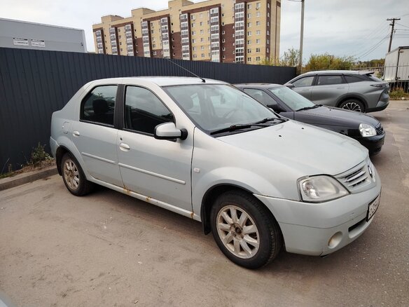 2009 Renault Logan I, серый, 265000 рублей - вид 1
