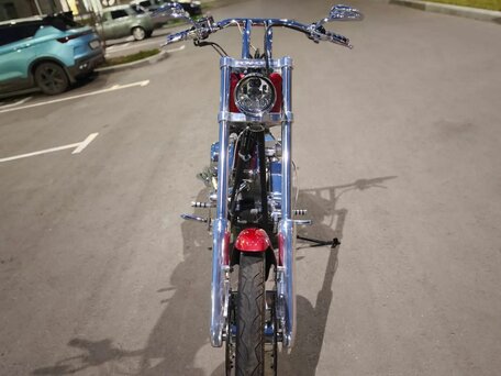 2003 American IronHorse Texas Chopper, красный, 1600000 рублей, вид 4