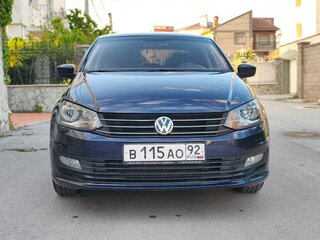 2015 Volkswagen Polo V Рестайлинг, синий, 1050000 рублей, вид 2