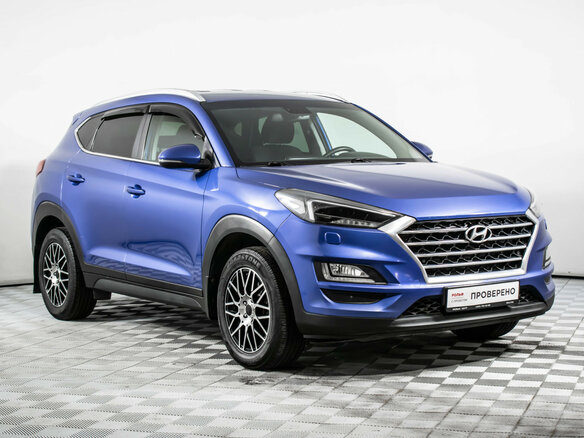 2018 Hyundai Tucson III Рестайлинг, синий, 1549000 рублей - вид 2