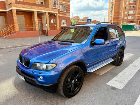 2003 BMW X5 3.0i I (E53) Рестайлинг, синий, 860000 рублей, вид 1