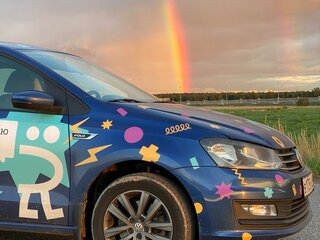 2019 Volkswagen Polo V Рестайлинг, синий, 1100000 рублей, вид 1