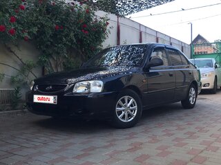 2007 Hyundai Accent ТагАЗ II, чёрный, 420000 рублей, вид 5